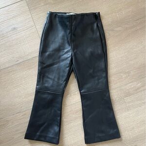 Black leather Zara trousers